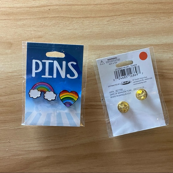 3 for $16• Rainbow | Heart Enamel Pin Set - Picture 3 of 3